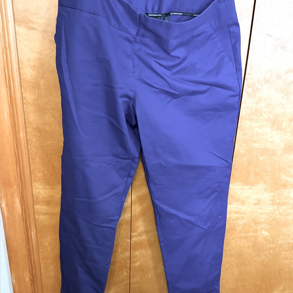 Worthington Deep Blue Cropped Pants